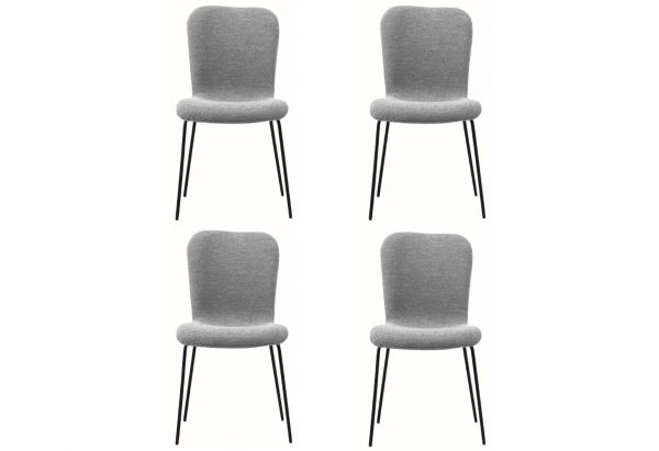 Set of 4 Oliver Light Grey Dining Chairs