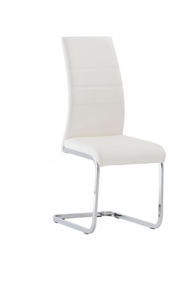 Sora 1.2m White Gloss/Glass Top Table & 4 Chairs