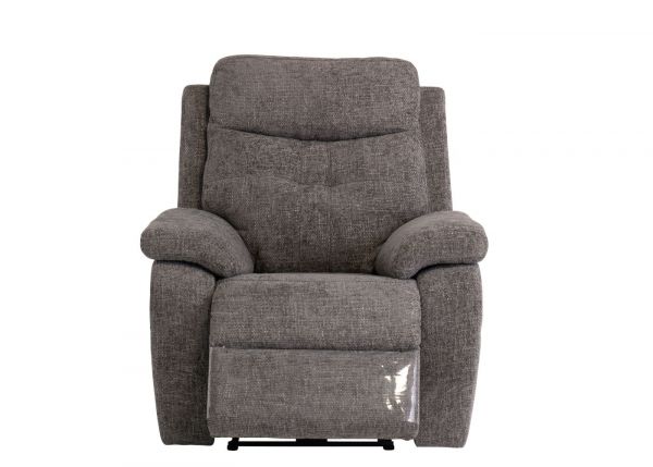 Solero Graphite Fabric Electric Reclining 1 Seater Sofa