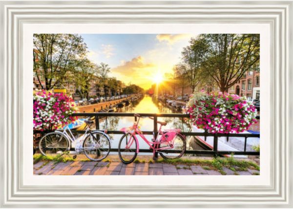 Sunrise at Amsterdam Canal Framed Picture by Artsource