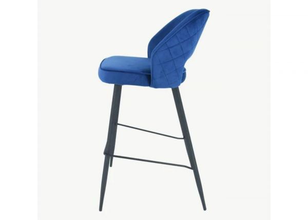 Sutton Blue Bar Stool by Balmoral Side Angle