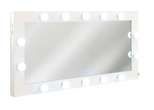 Hollywood White Tabletop Mirror by Derrys