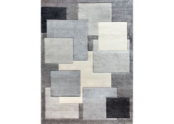 Tempo Grey Squares Rug Range by Home Trends