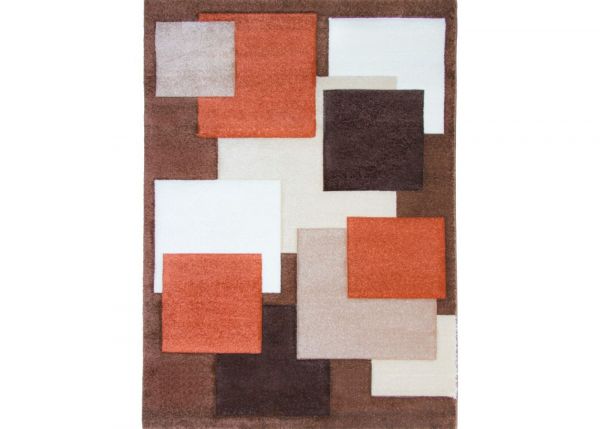 Tempo Brown & Terra Square Rug Range by Home Trends