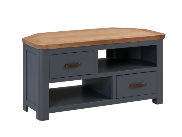 Treviso Midnight Blue Corner TV Unit by Annaghmore 