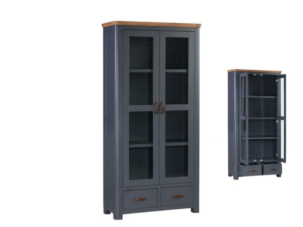 Treviso Midnight Blue Display Cabinet by Annaghmore 