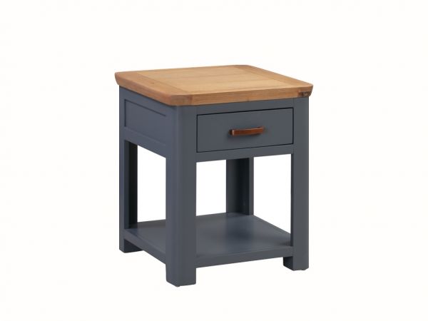 Treviso End Table in Midnight Blue With Drawer by Annaghmore