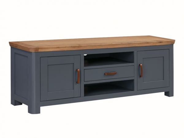 Treviso Midnight Blue Painted Wide TV Unit by Annaghmore