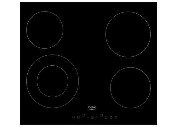 Beko HIC64402T 60cm Integrated Frameless Touch Control Electric Ceramic Hob - Black