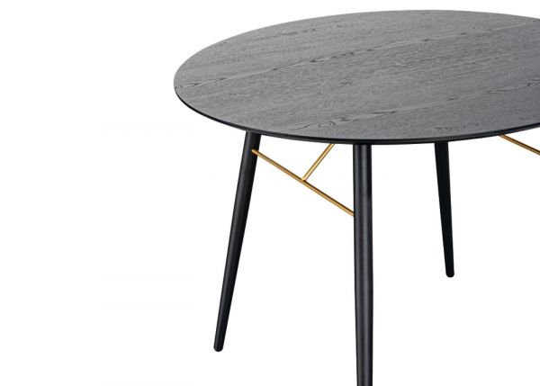 Barcelona Black & Copper 1m Round Dining Table by Vida Living