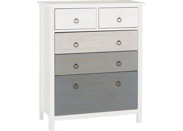 Vermont 2-Over-3-Drawer Chest by Wholesale Beds Angle