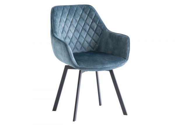 Villa Swivel Dining Chair in Teal Angle