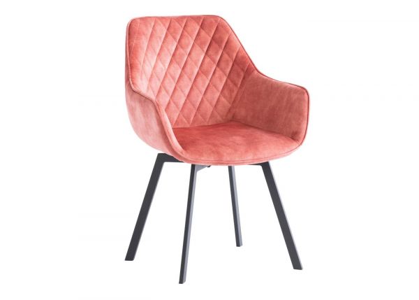 Villa Swivel Dining Chair in Pink Angle