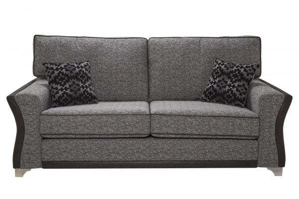 Wave Como Charcoal/ Colorado Black 3 Seater Sofa by Red Rose 