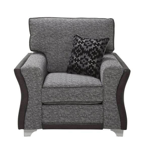 Wave Como Charcoal/ Colorado Black Armchair by Red Rose 