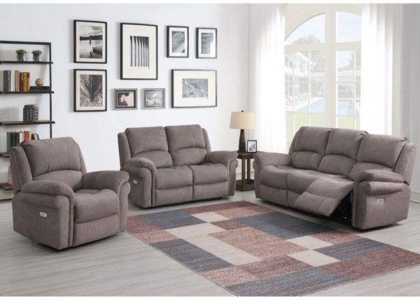 Wentworth Electric Reclining Sofa Range in Clay by Annaghmore