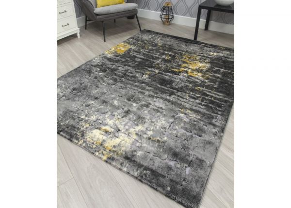 Bellini Mirage Yellow Rug Range by Home Trends Room Image